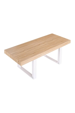 Mesa extensível Brixton - Imitação de madeira e branco