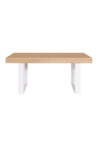 Mesa extensível Brixton - Imitação de madeira e branco