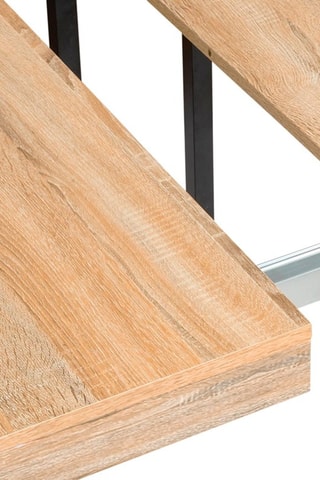 Mesa extensível Manufacture Preto e imitação de madeira