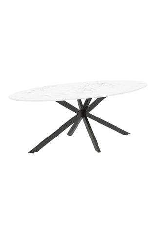 Mesa de jantar Céleste - Imitação de mármore e preto