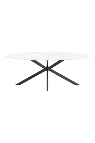 Mesa de jantar Céleste - Imitação de mármore e preto