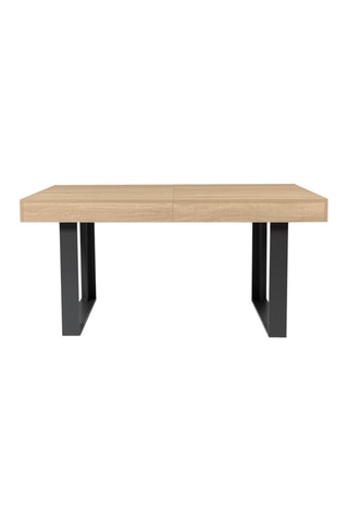 Mesa extensível Budapest - Imitação de madeira e preto