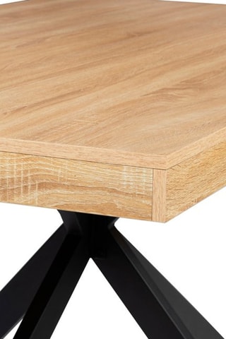 Mesa Brixton - Imitação de madeira e preto