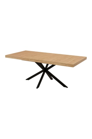 Mesa extensível - Imitação de madeira e preto