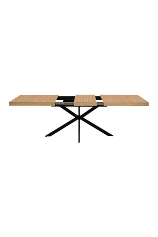 Mesa extensível - Imitação de madeira e preto