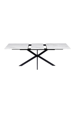 Mesa extensível Glam - Branco e preto