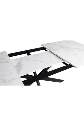 Mesa extensível Glam - Branco e preto