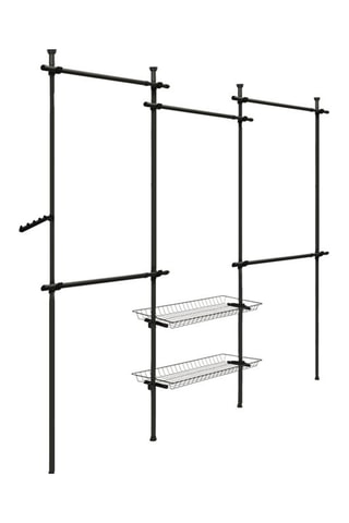 Roupeiro telescópico - Preto