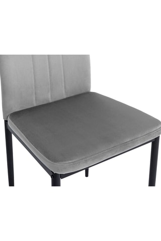 6 cadeiras Jade - 39 x 96 x 41,5 cm - Revestimento em veludo