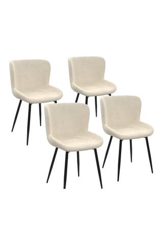 4 cadeiras Taylor - 49 x 81,5 x 56 cm - Revestimento em veludo