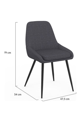 2 cadeiras Ornella - 47,5 x 79 x 54 cm