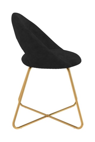 2 cadeiras Malone - Preto e dourado