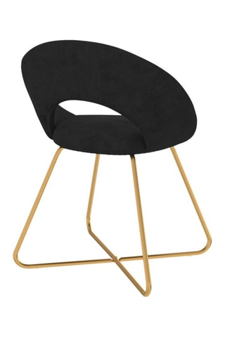 2 cadeiras Malone - Preto e dourado