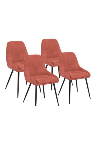 4 cadeiras Olivia - Terracota e preto