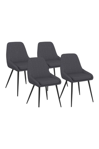 4 cadeiras Ornella Cinzento-escuro