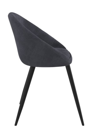 4 cadeiras Dory - Cinzento e preto