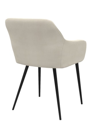 2 cadeiras Ariana - Creme e preto