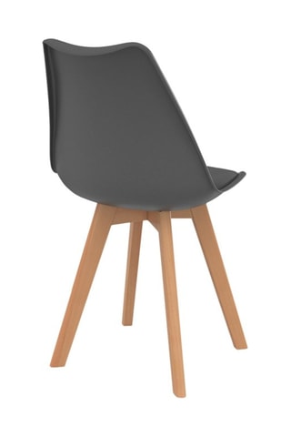4 cadeiras Nordia - Cinzento, bege, terracotta e cinzento-escuro