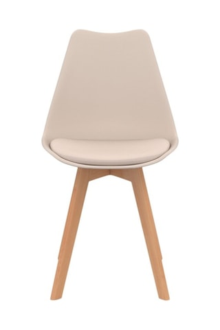 4 cadeiras Nordia - Cinzento, bege, terracotta e cinzento-escuro