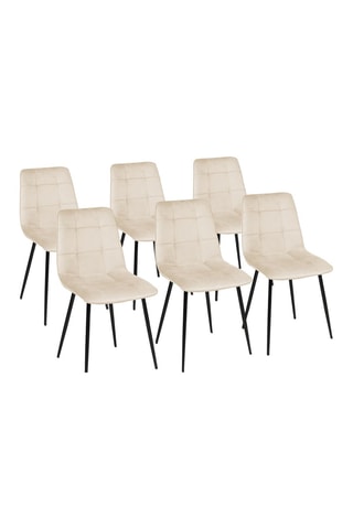6 cadeiras Linda - Creme