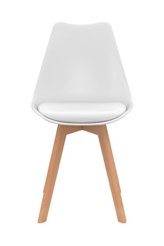 6 cadeiras Nordia - Natural e branco