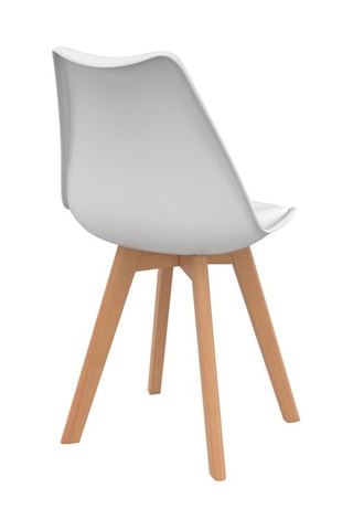 6 cadeiras Nordia - Natural e branco