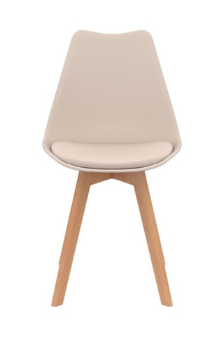 6 cadeiras Nordia - Bege, terracotta e cinzento-escuro