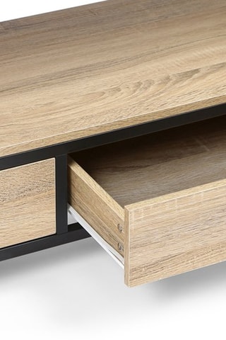 Móvel de TV com 2 gavetas Manufacture - Natural e preto