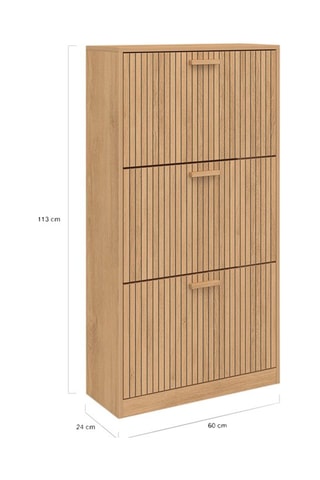 Sapateira 3 batentes Faustine - 60 x 24 x 113 cm