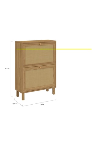 Sapateira Erin 2 batentes - 60 x 23,5 x 83,5 cm