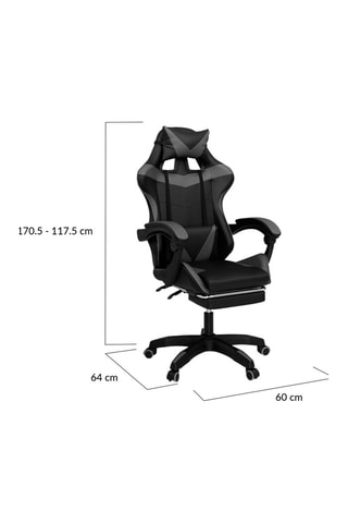 Cadeirão de escritório especial gaming - Preto e cinzento