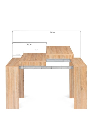 Consola extensível Nora - 45/140 x 90 x 75 cm