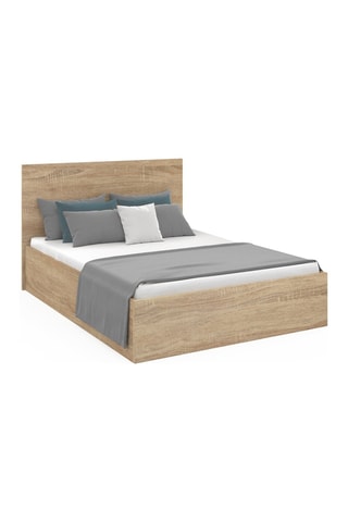 Cama com arrumação Sicilia - Imitação de madeira