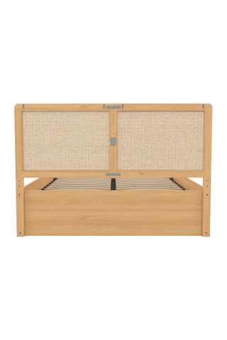 Cama com arrumação e sommier Eve - Imitação de madeira