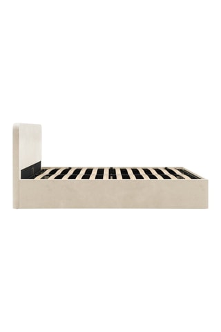 Cama com arrumação e sommier Louise - Bege