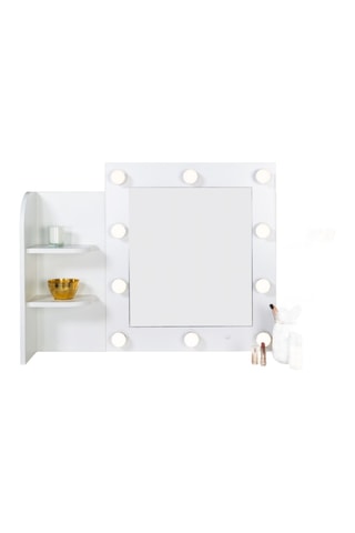 Toucador 2 gavetas e banco Zita - 108 x 41 x 40 cm / 48 x 40,5 x 29,5 cm