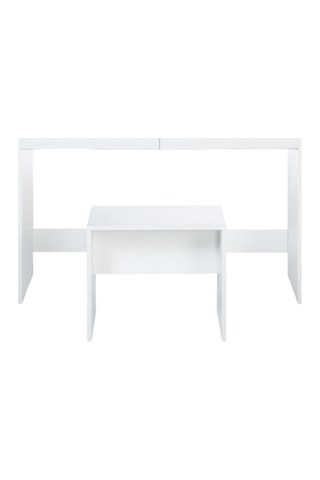 Toucador 2 gavetas e banco Zita - 108 x 41 x 40 cm / 48 x 40,5 x 29,5 cm