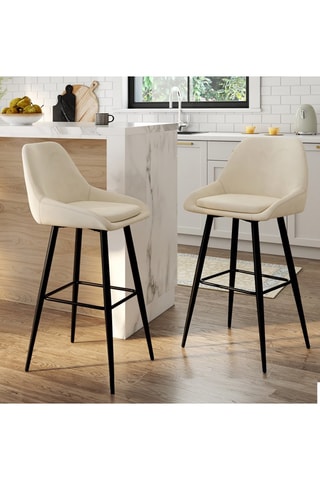 2 bancos de bar Olivia - 44 x 92 x 46 cm