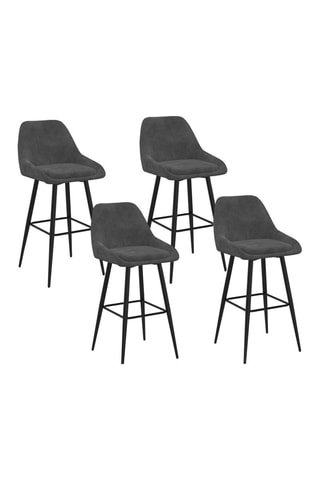 4 bancos de bar Olivia - 44 x 65 x 34 cm