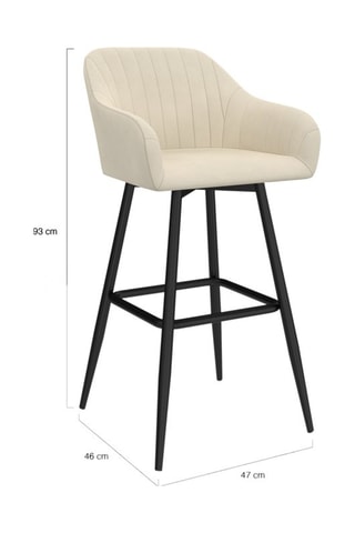 2 bancos de bar Ariana - 47 x 93 x 46 cm