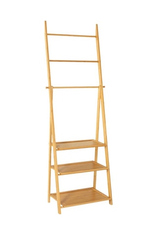 Estante suporte para toalhas Maya - Estrutura em bambu - 53 x 31 x 152 cm