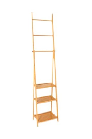 Estante suporte para toalhas Maya - Estrutura em bambu - 53 x 31 x 152 cm