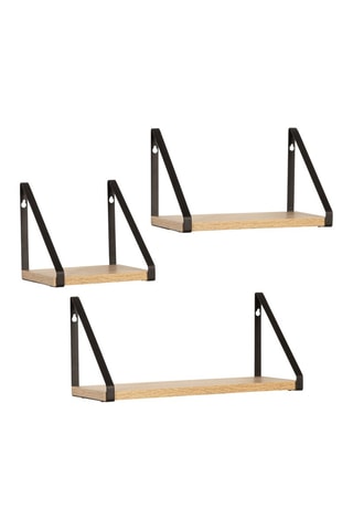 3 prateleiras de parede Manufacture - 40 x 18 x 15 cm / 30 x 18 x 15 cm /20 x 18 x 15 cm