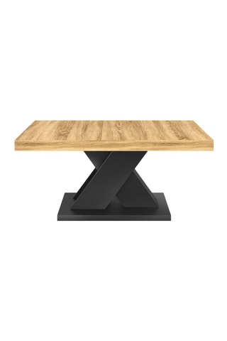 Mesa de centro Alexia - Imitação de madeira e preto