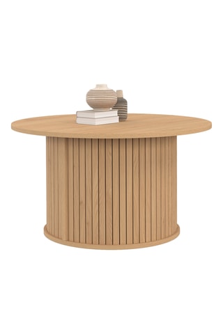 Table basse ronde Albane pieds lattes 