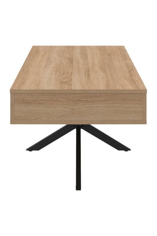 Mesa de centro elevável Spider - Imitação de madeira e preto