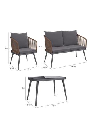 Conjunto de jardim Florida - 4 lugares