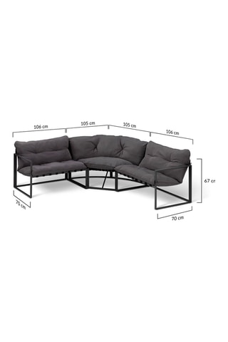 Conjunto de jardim de canto Tropéa - 6 lugares