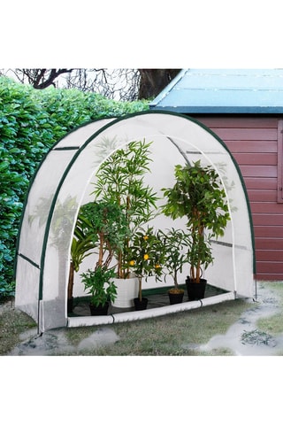 Estufa de inverno em meia-lua para terraço - 200 x 80 x 170 cm