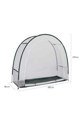 Estufa de inverno em meia-lua para terraço - 200 x 80 x 170 cm